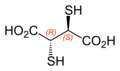 The drug meso-2,3-dimercaptosuccinic acid