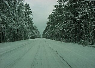 Federal Forest Highway 13 in the Upper Peninsula of Michigan