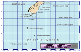 New Zealand offshore island map