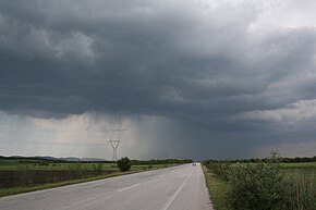 National Road 51 (European Road 85) in Evros prefecture, Greece with a spring thunderstorm.jpg