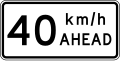 (TW-1B3(40) Road works speed limit ahead - 40 km/h