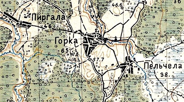 План деревни Пиргора. 1941 год