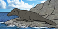Peregocetus on cliff