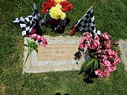Grave site of James Ernest Bryan (1926–1960). Bryan was a racecar driver who won the 1958 Indianapolis 500.