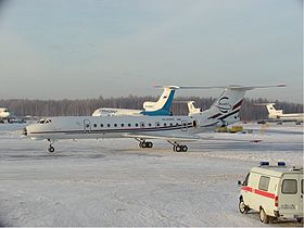 Un Tupolev Tu-134 de RusAir, similaire à celui impliqué dans l'accident