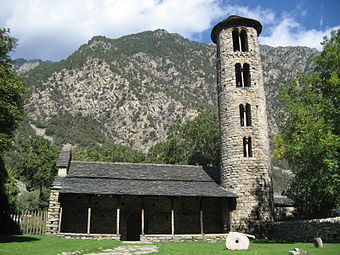 Church of Santa Coloma, Andorra, one of a group of such churches, built of rough stone, sometimes laid without mortar