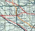 1915 Railroad Map of Rice County