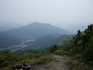 西脇市白山から望む丹波高地