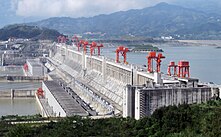 Three Gorges Dam in Hubei, the world's largest hydroelectric project