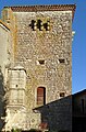 Turm von Laugnac mit Kirche