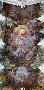 Painted ceiling of the Basilica of St. Paulinus, by Christoph Thomas Scheffler