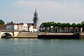 Vue de Losne, depuis le quai de Saint-Jean-de-Losne