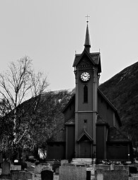 Front view of the present church