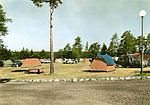 En campingplats i Sverige under tidigt 1900-tal.