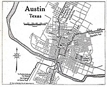 Road map of Austin