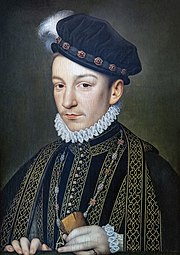 Portrait of Charles IX in fine clothes