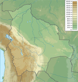 Cordillera Quimsa Cruz ubicada en Bolivia