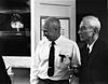 Robert Oppenheimer (right) with his successor at the Los Alamos National Laboratory, Norris Bradbury (left)