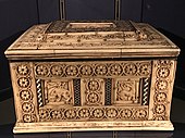 A different Byzantine rosette casket, 12th-century, wood