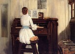 Mrs Chase Playing the Piano, 1883