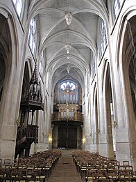 The nave looking toward the tribune and grand organ