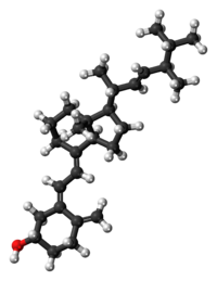 Modelo de bolas e paus da molécula de ergocalciferol