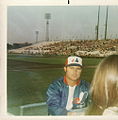 Le joueur des Expos de Montréal Ron Fairly au Stade du parc Jarry en 1969.