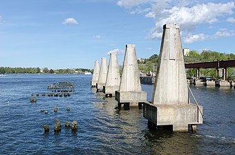 Varvets gamla kajområde i maj 2012.