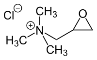 Strukturformel von Glycidyltrimethylammoniumchlorid