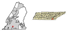 Location of Ridgeside in Hamilton County, Tennessee