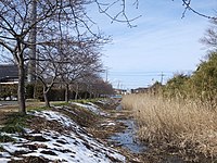 旧流路である派川大須賀川