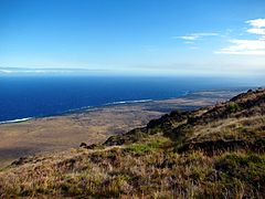 Paysage du versant méridional du Kīlauea.