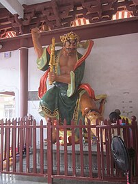 General Heng (哼將軍) inside the Shanmen Hall of the Hongfa Temple, Shenzhen, Guangdong, China