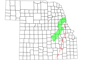 A map displays the Humboldt Fault, located south of the Midcontinent Rift System. The two briefly intersect.