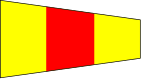 Signalflagga för siffran 0.