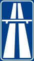 Versione a fondo blu, per indicare l'inizio di una strada extraurbana principale