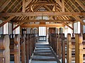 Recreated wooden church interior