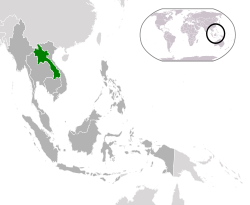Kahamutang han  Laos  (green) ha ASEAN  (dark grey)  —  [Legend]