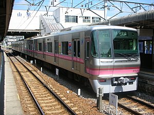 An image of a Meitetsu 300 series electric multiple unit.
