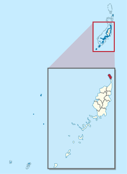 Location of Ngarchelong in Palau