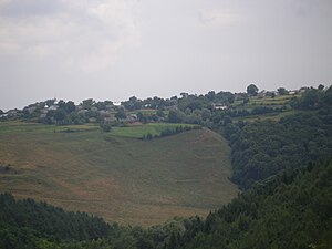 Панорама села. Вигляд з Язловецького замку.