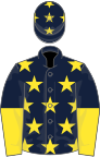 Dark Blue, Yellow stars, halved sleeves and stars on cap