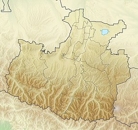 Map showing the location of Teberda Nature Reserve