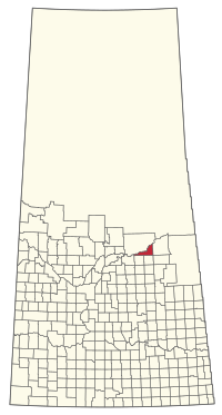 Location of the RM of Nipawin No. 487 in Saskatchewan
