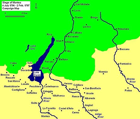 Siege of Mantua Campaign Map 1796–1797