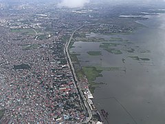 Taguig C6 Laguna Lake area from air