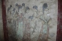 Paintings from the wall of the tomb.