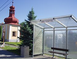Bus stop and Chapel of Saint John of Nepomuk