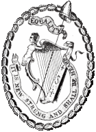 United Irish Symbol with the text "Equality – It is new strung and shall be heard"