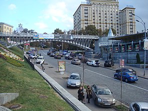 Алея Героїв Небесної Сотні, вигляд від Майдану Незалежності